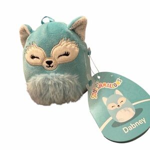 Squishmallows Blue Fox Dabney Plush Toy Ornament- NWT